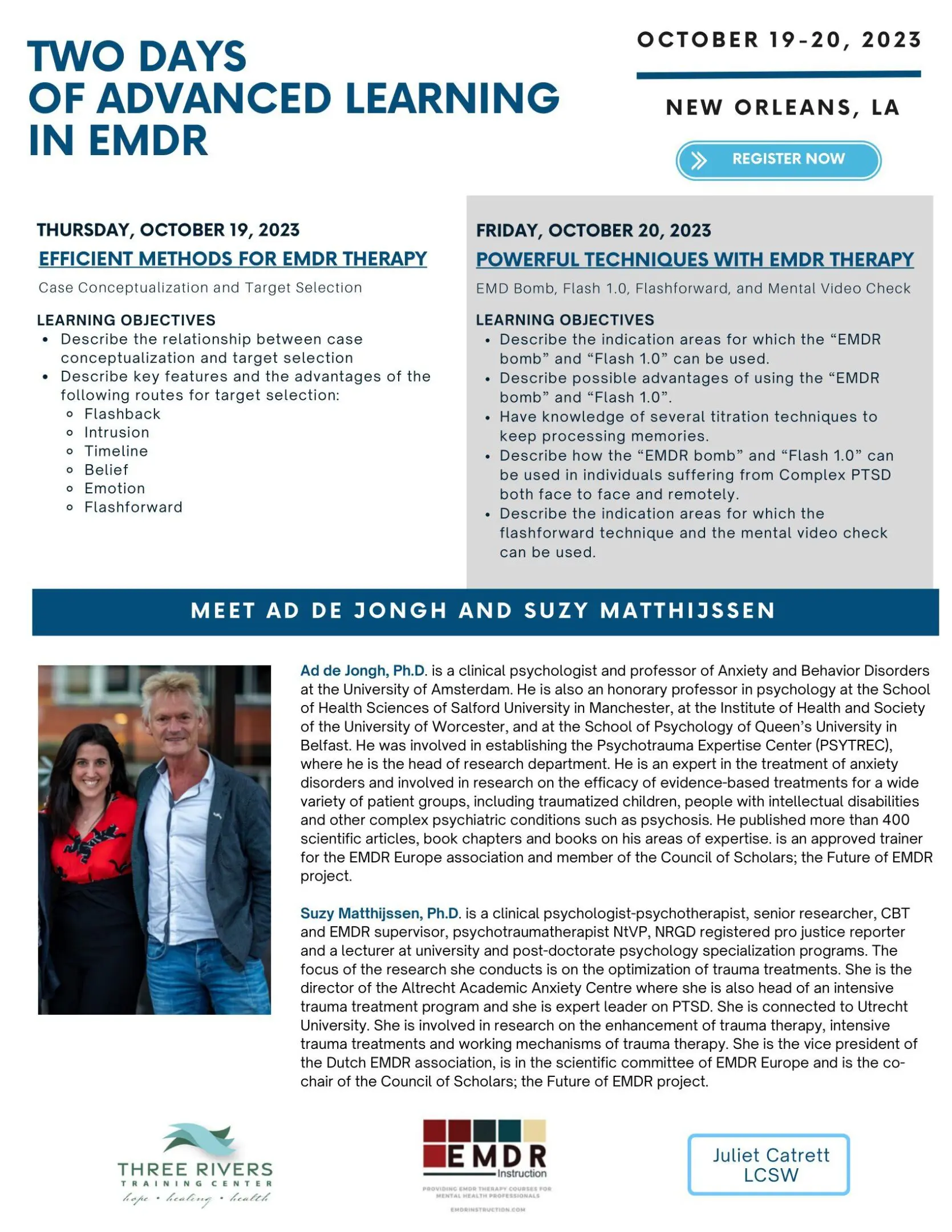 Advanced learning in EMDR event