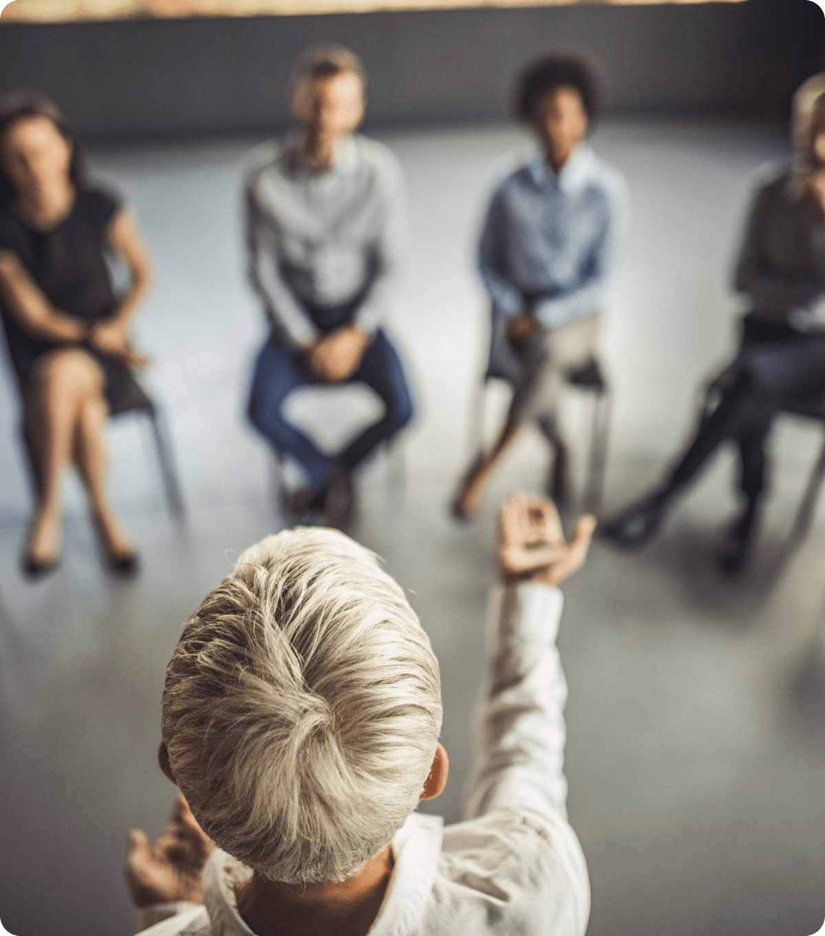 Group meeting with focus on speaker